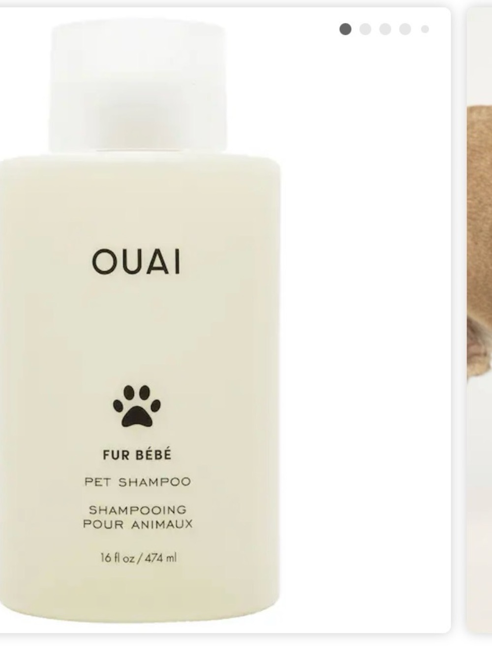 New OUAI Fur Bébé Pet Shampoo — full size